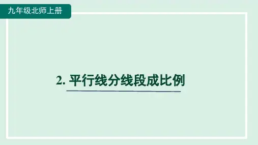 4.2平行线分线段成比例  课件(共16张PPT) 北师大版数学九年级上册