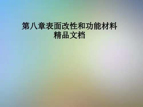 第八章表面改性和功能材料精品文档