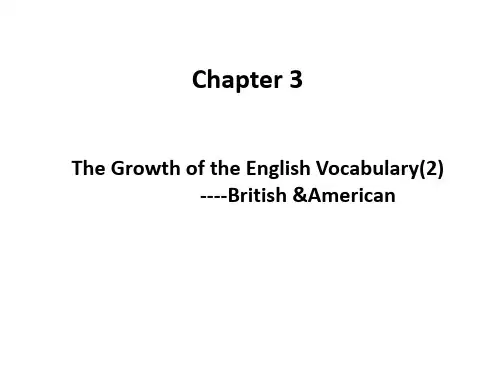 英语词汇学 chapter3