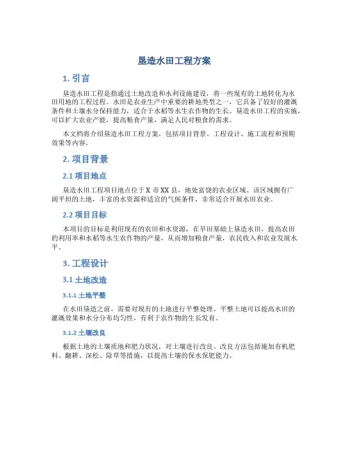 垦造水田工程方案 (3)
