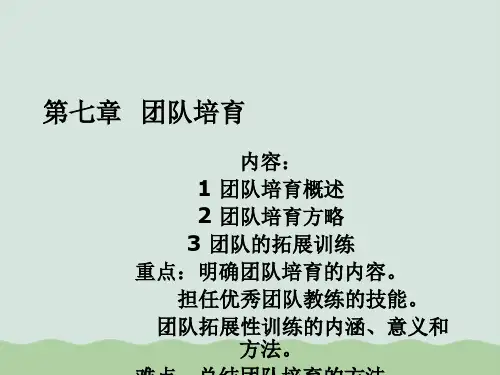 团队培育培训课件PPT(共35页)