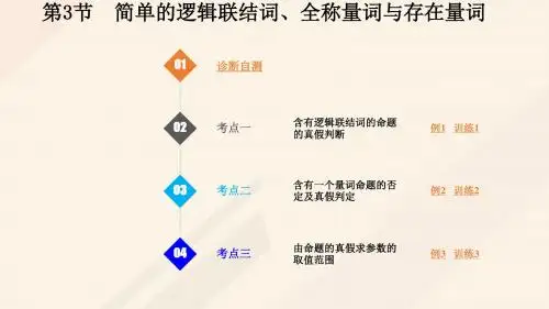 2020版高考数学一轮总复习第一章集合与常用逻辑用语第3节简单的逻辑联结词、全称量词与存在量词课件