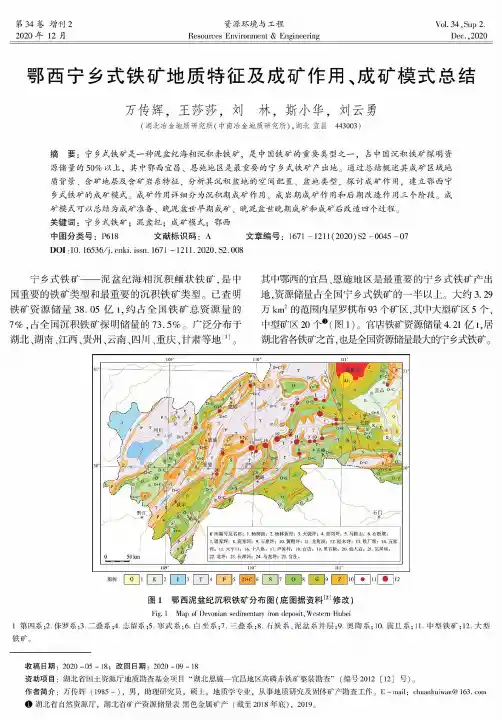 鄂西宁乡式铁矿地质特征及成矿作用、成矿模式总结