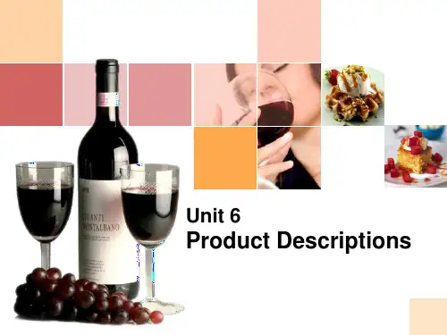 unit 6 产品说明书的翻译