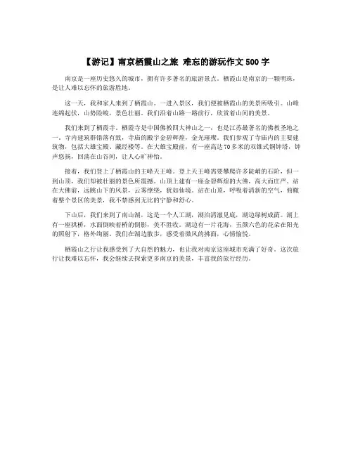【游记】南京栖霞山之旅 难忘的游玩作文500字