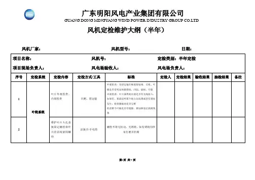 明阳风机半年定检大纲