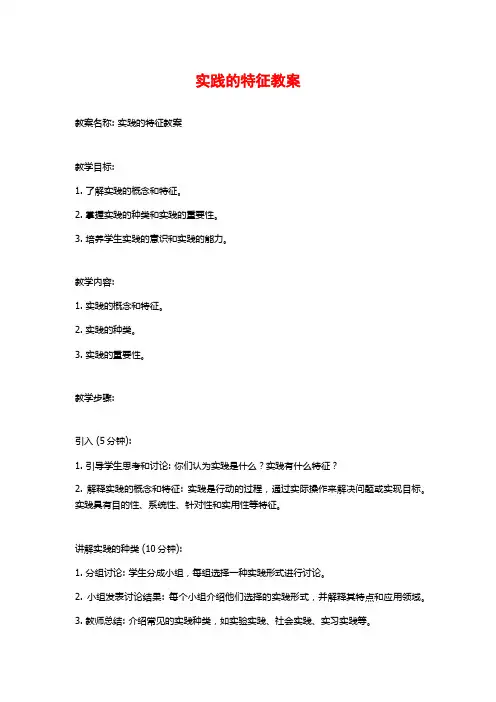 实践的特征教案