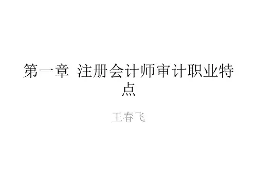1第一章注册会计师审计职业特点