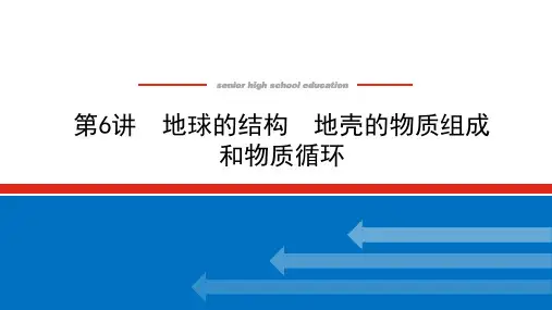 高考地理二轮复习课件湘教版(统考版)第06讲地球的结构地壳的物质组成和物质循环