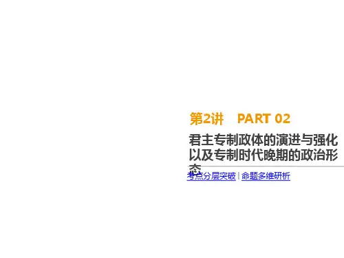 2018届一轮复习人民版  古代中国的政治制度 课件(共56张)