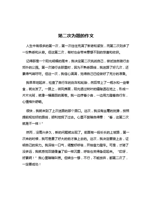 第二次为题的作文