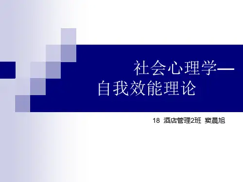 社会心理学——自我效能理论