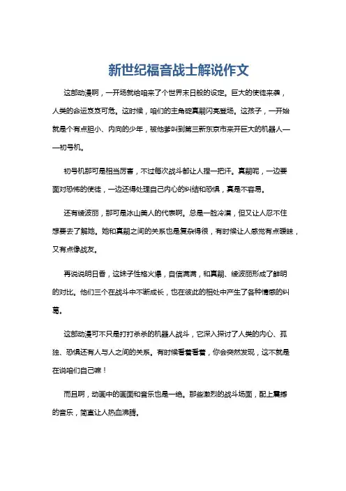 新世纪福音战士解说作文