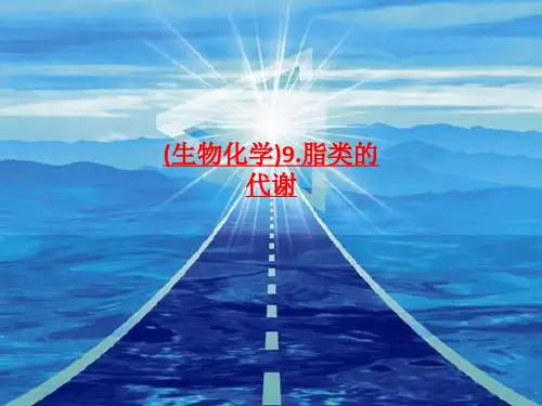 生物化学9.脂类的代谢-最新课件