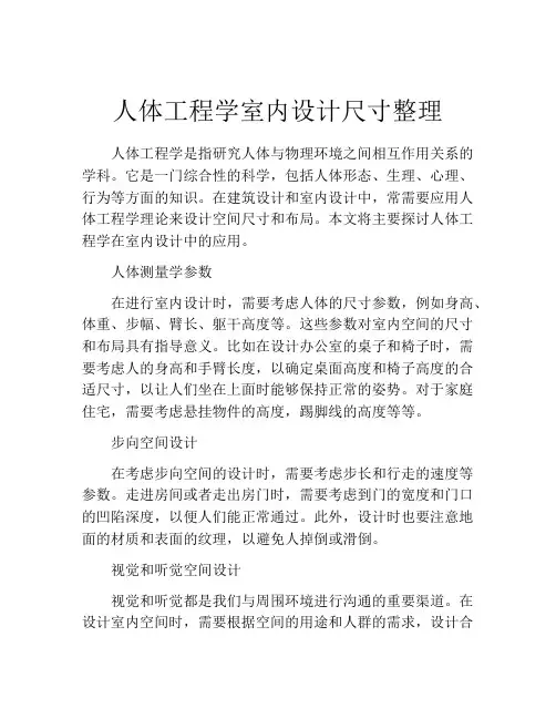 人体工程学室内设计尺寸整理