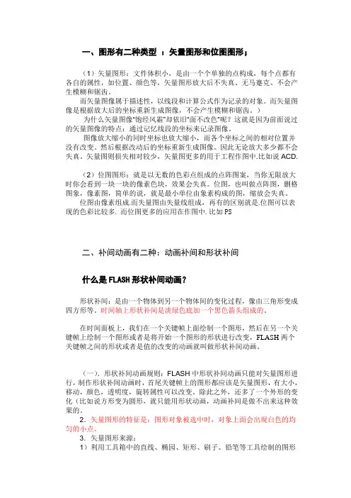 动画补间和形状补间有什么区别