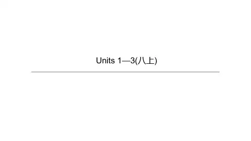 中考英语一轮复习课件：人教版八年级上册Units 1—3