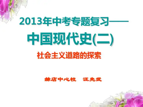 2013年中考历史专题复习——社会主义道路的探索(重要资料)