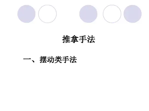 推拿手法