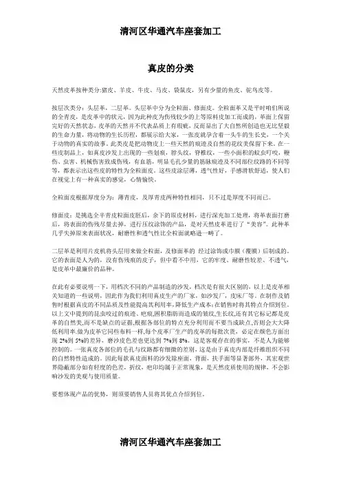 真皮的分类