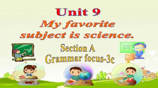 UNIT9SECTIONAGRAMMARFOCUS3A—3C课件人教版英语八年级上册