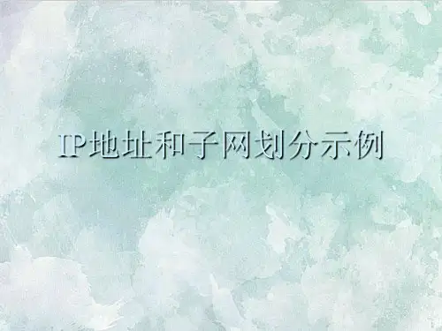IP地址和子网划分示例