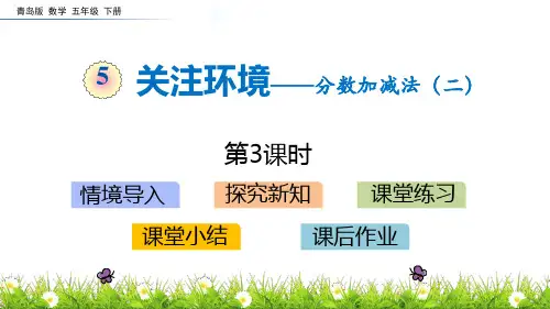 青岛版五年级数学下册课件3关注环境