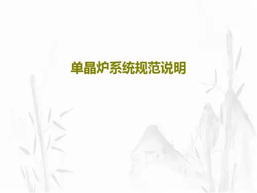 单晶炉系统规范说明共39页文档