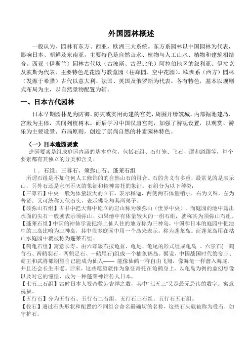外国古典园林概述