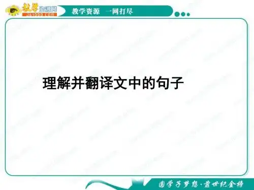 2012高考语文一轮专题复习课件(山东)：理解并翻译文言文中的句子