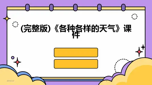 2024版年度(完整版)《各种各样的天气》课件