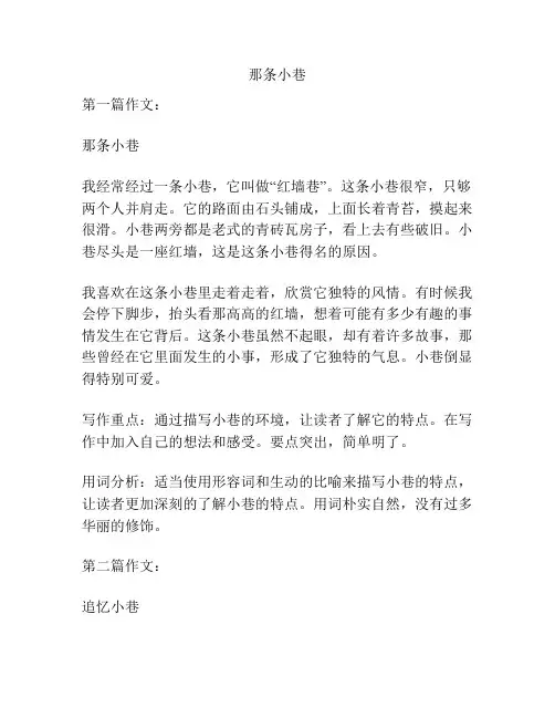 那条小巷_精品范文