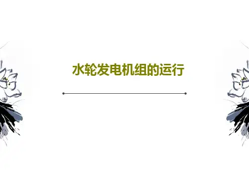 水轮发电机组的运行116页PPT