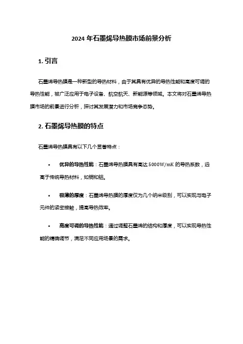 2024年石墨烯导热膜市场前景分析