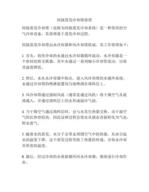 间接蒸发冷却塔原理