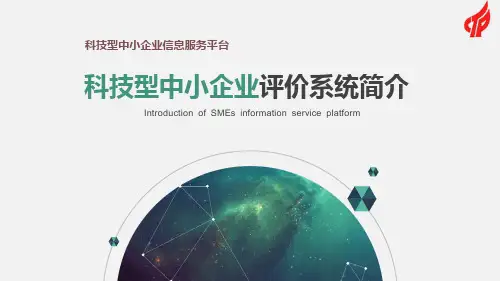 科技型中小企业评价系统简介1107