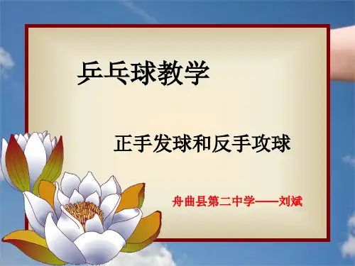 正手发球和反手攻球 (2)