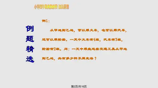 小学四年级奥数教程加法原理