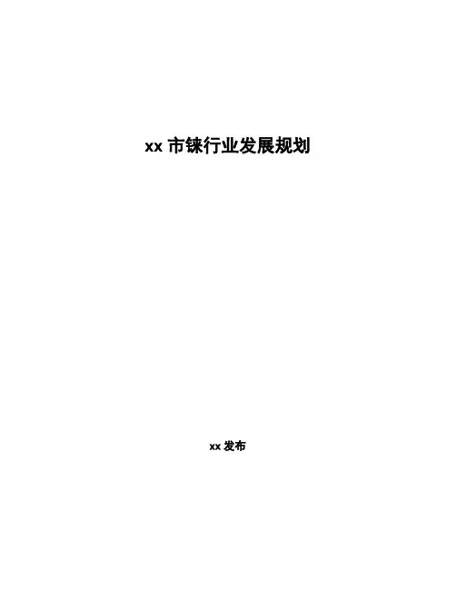 xx市铼行业发展规划