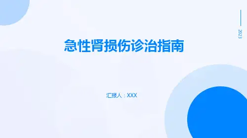 急性肾损伤诊治指南