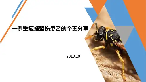 一例重症蜂蛰伤患者的个案分享