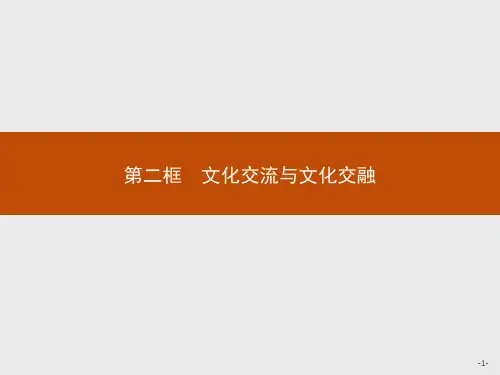 第三单元第八课第二框文化交流与文化交融课件-【新教材】高中政治统编版必修4