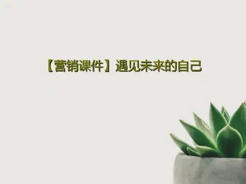【营销课件】遇见未来的自己PPT74页