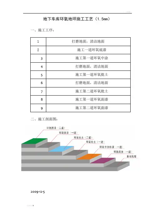 地下车库环氧地坪施工工艺(含防滑)