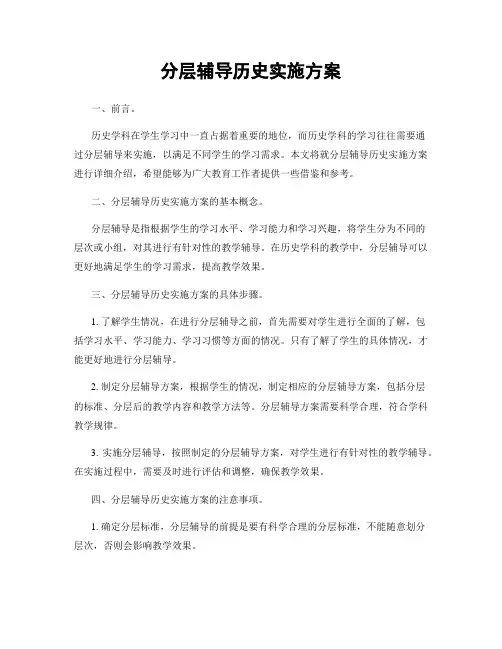 分层辅导历史实施方案