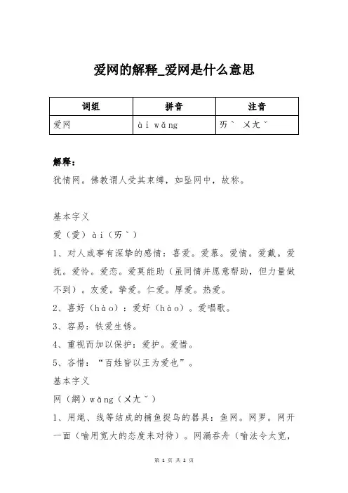 爱网的解释_爱网是什么意思