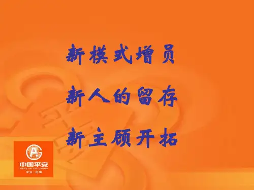 平安增员新模式页PPT文档