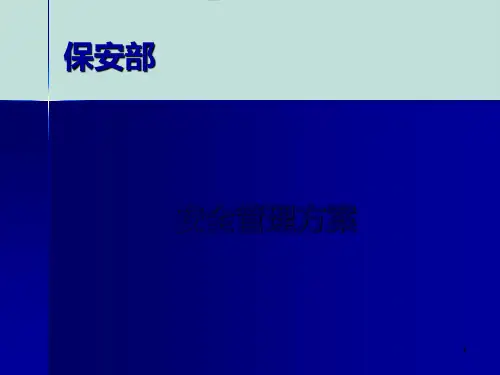 安保部安全管理方案PPT课件