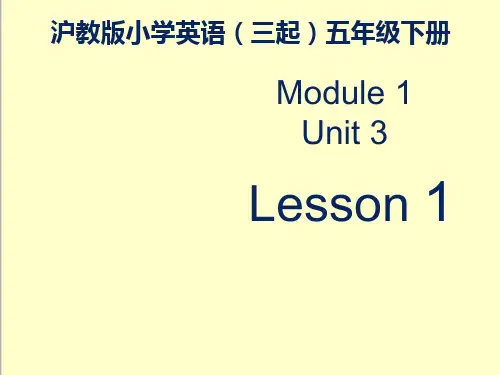 最新英语沪教版小学五年级下册M1U3《In the future》优质课课件第1课时.ppt