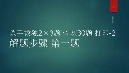 杀手数独2×3题-打印2-解题-第01题